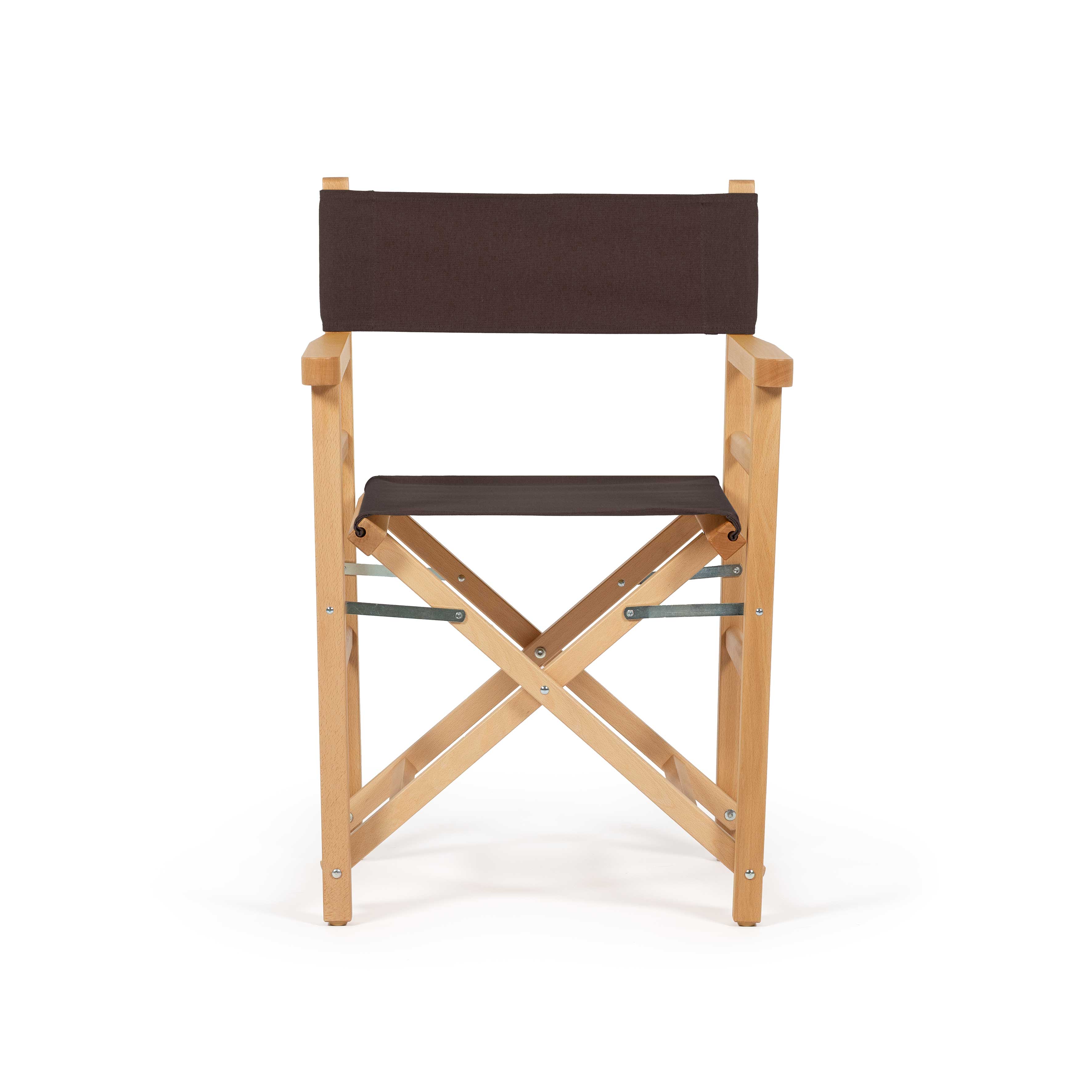 Sedia da Regista Beach Mahogany Natural vista laterale