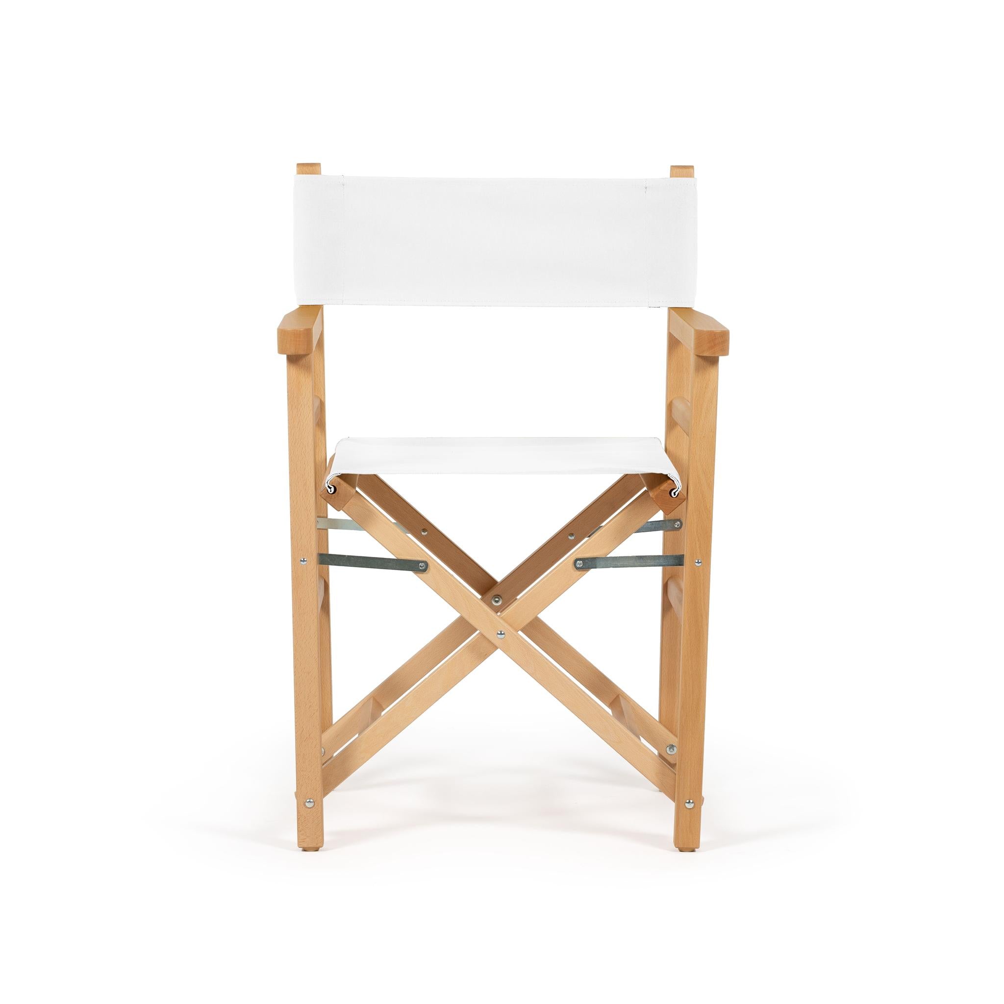 Sedia da Regista Beach Bianco Puro