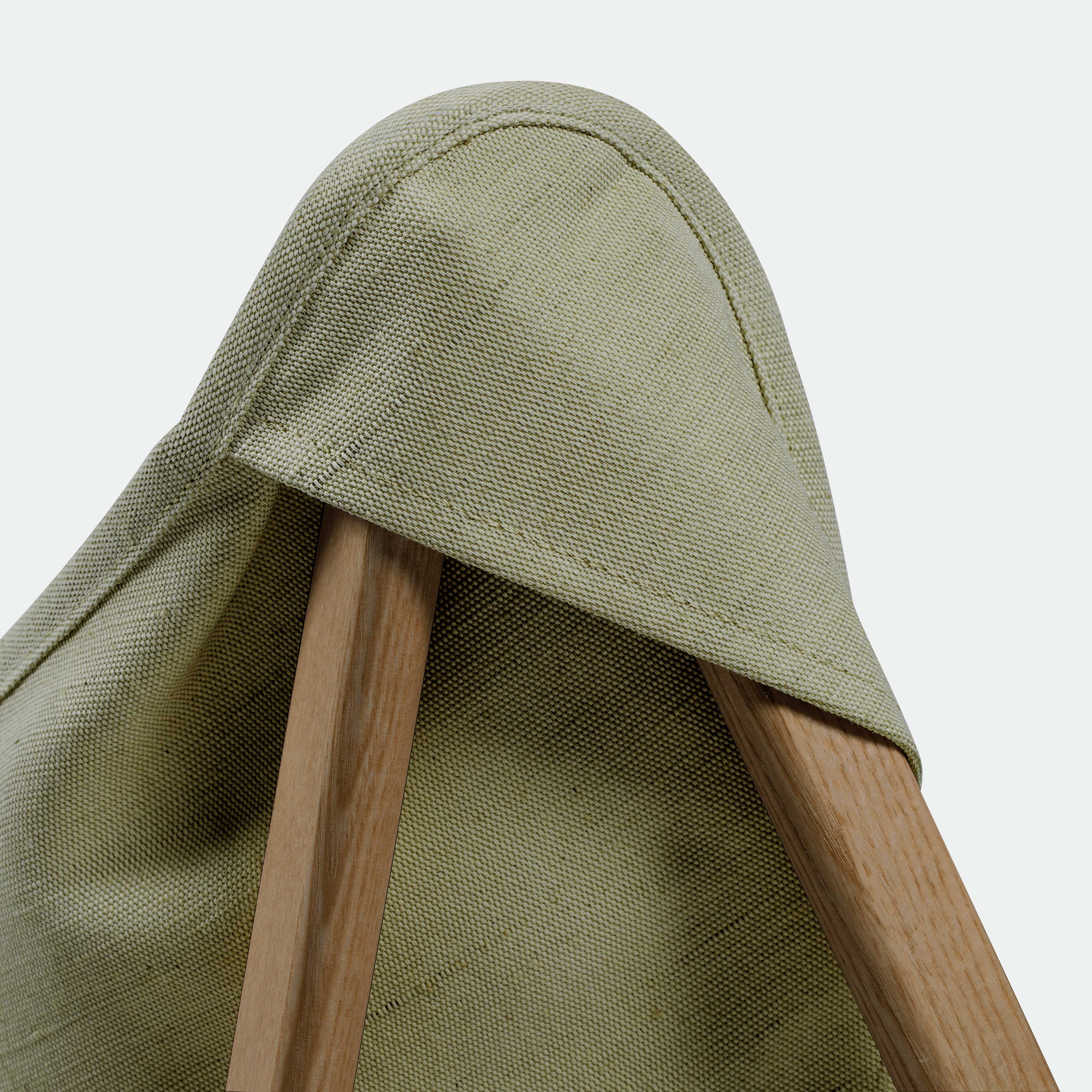 Tripolina Verde Oliva - telaio Teak