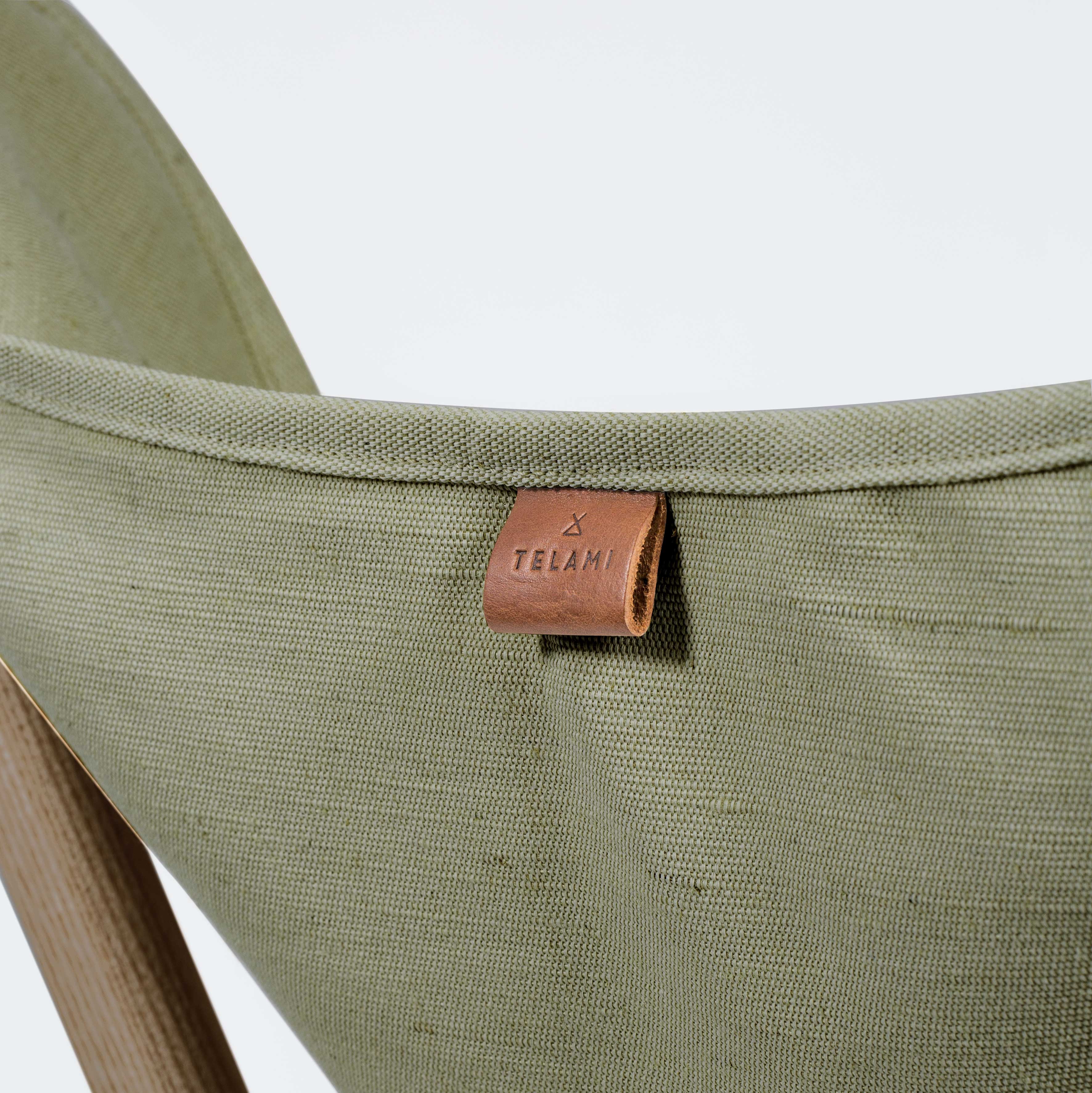 Tripolina Verde Oliva - telaio Teak