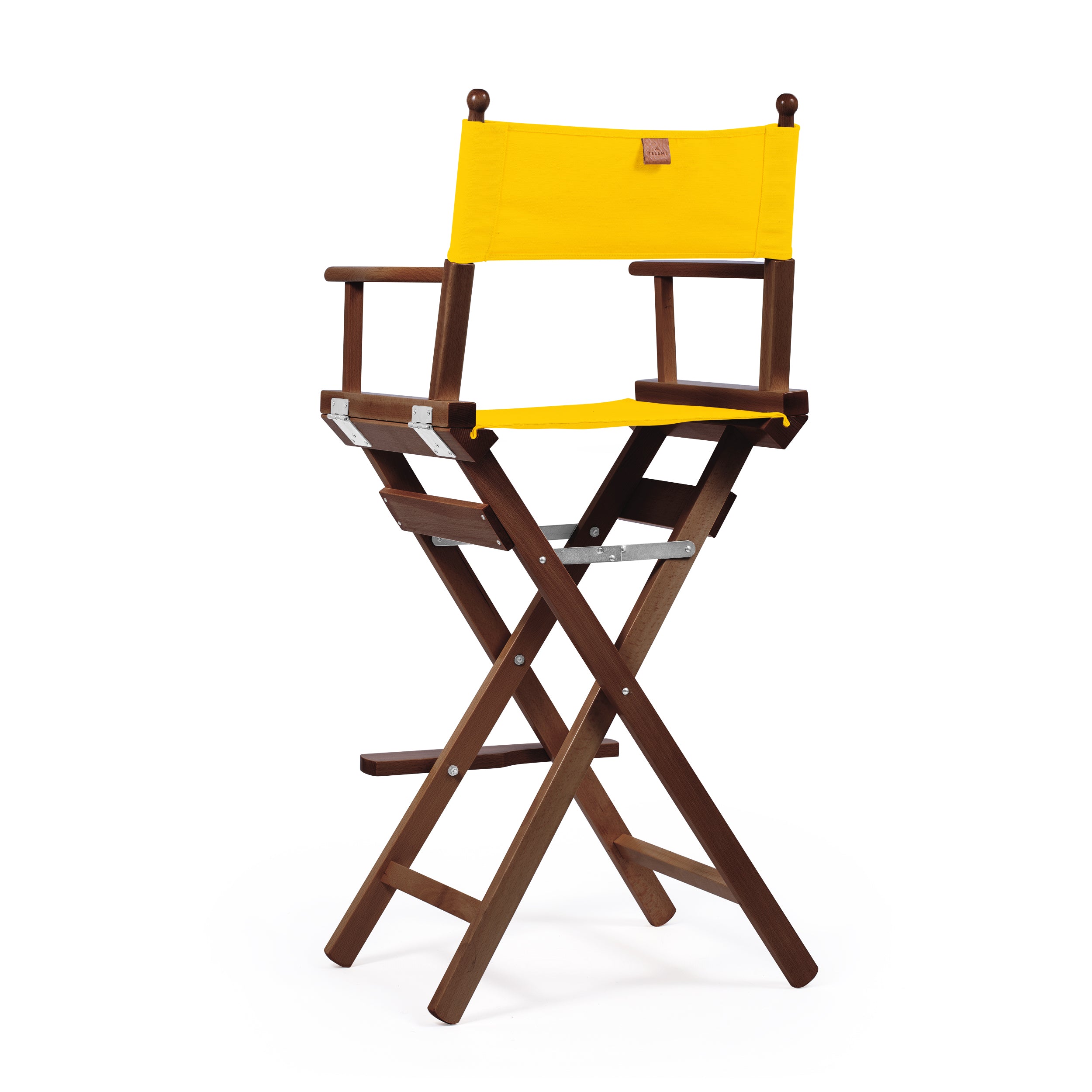 Director's Chair Make-up Primary Yellow Telami waterproof Design Made in Italy outdoor furniture patio chairs teak-dyed frame
