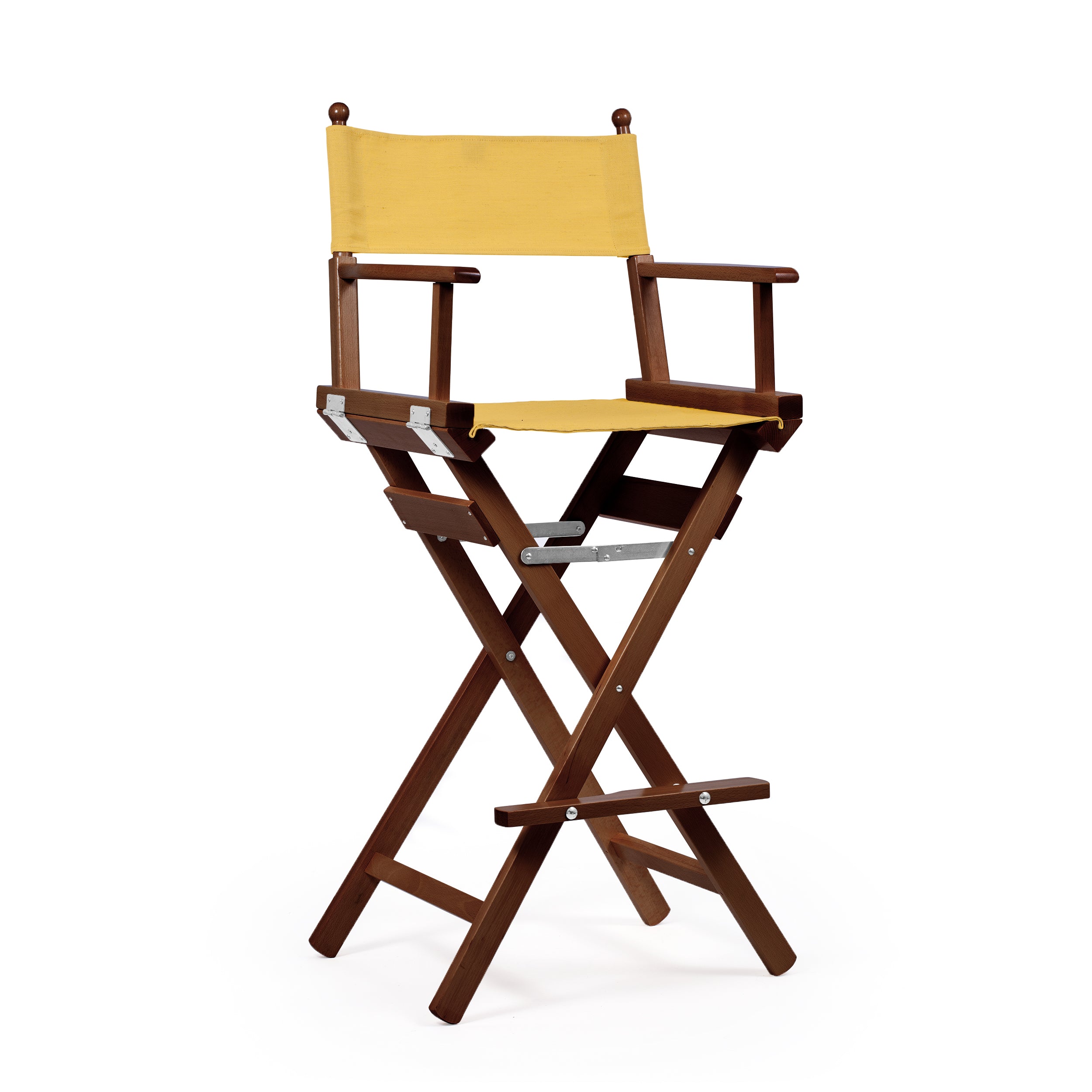 Director's Chair Make-up Mustard Yellow Telami waterproof Design Made in Italy outdoor furniture patio chairs teak-dyed frame