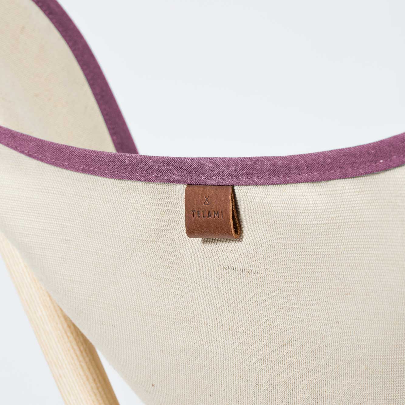 Tripolina Telami Bicolored Canvas Ecru Ultra Violet is the Original Tripolina chair canvas, for fashion Design Made in Italy ricambio tripolina sedia da regista sedia regista